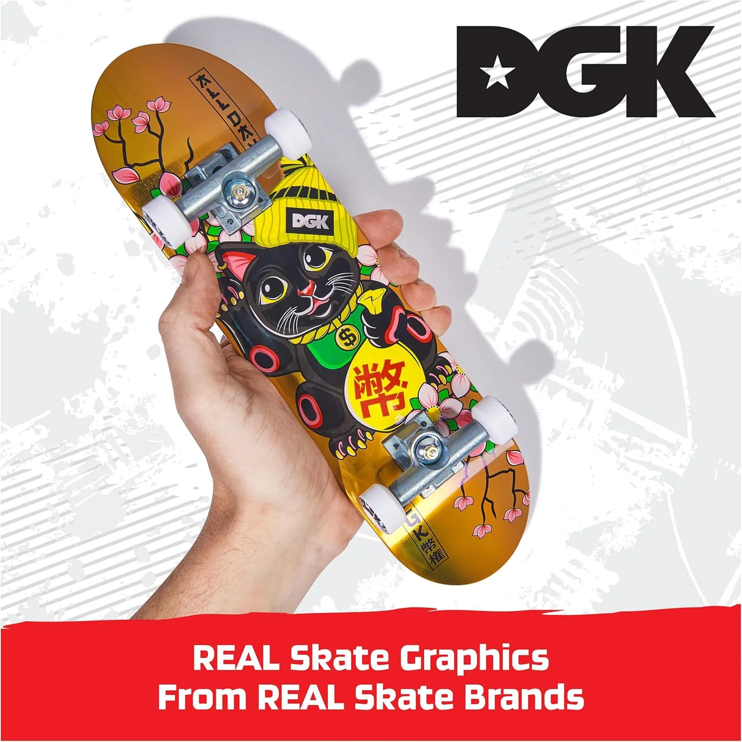 تک دک، هندبرد DGK; مینی اسکیت بوردهای معتبر، اسباب بازی های پسرانه و دخترانه، 6 سال به بالا (فقط استفاده با دست)