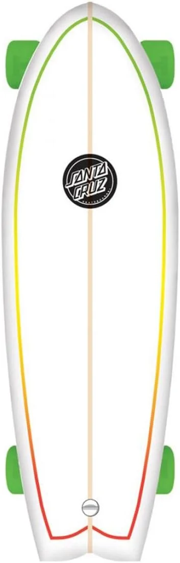اسکیت برد کامل Santa Cruz Skate Land Shark Rasta Sk8، 8.8 x 27.7 اینچ