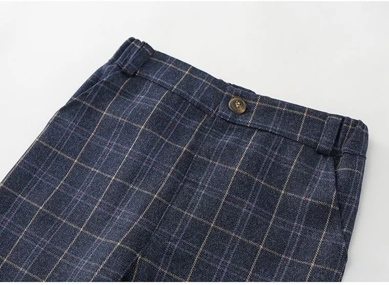 ست 4 تکه جنتلمن پسرانه Abolai شامل پیراهن، پاپیون، جلیقه و شلوار طرح دار ست 4 تکه جنتلمن پسرانه Abolai شامل پیراهن، پاپیون، جلیقه و شلوار طرح دار