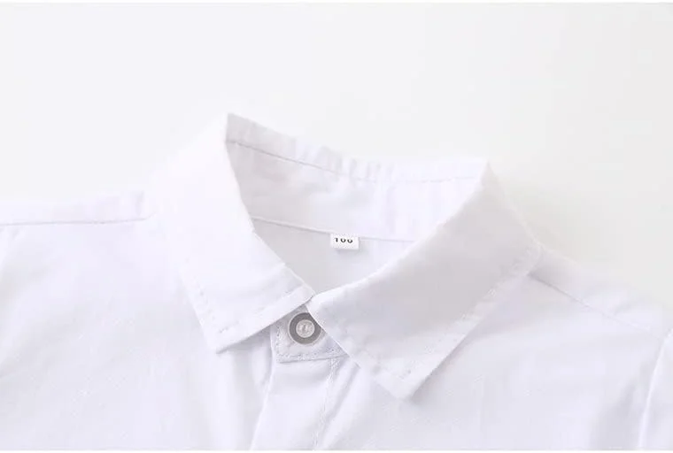 ست 4 تکه جنتلمن پسرانه Abolai شامل پیراهن سفید، پاپیون، جلیقه چهارخانه و شلوار چهارخانه