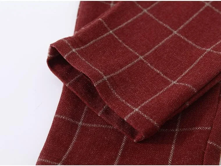 ست لباس رسمی تاکسیدو 4 تکه Abolai برای نوزاد و کودک نوپا با پیراهن صورتی، پاپیون، جلیقه و شلوار چهارخانه