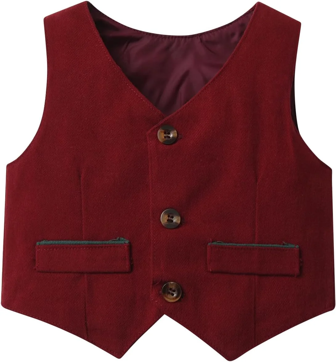 ست لباس پسرانه نوزادی، پیراهن آستین بلند + شلوار + پاپیون + جلیقه، لباس جنتلمن کودک نوپا ست لباس پسرانه نوزادی، پیراهن آستین بلند + شلوار + پاپیون + جلیقه، لباس جنتلمن کودک نوپا