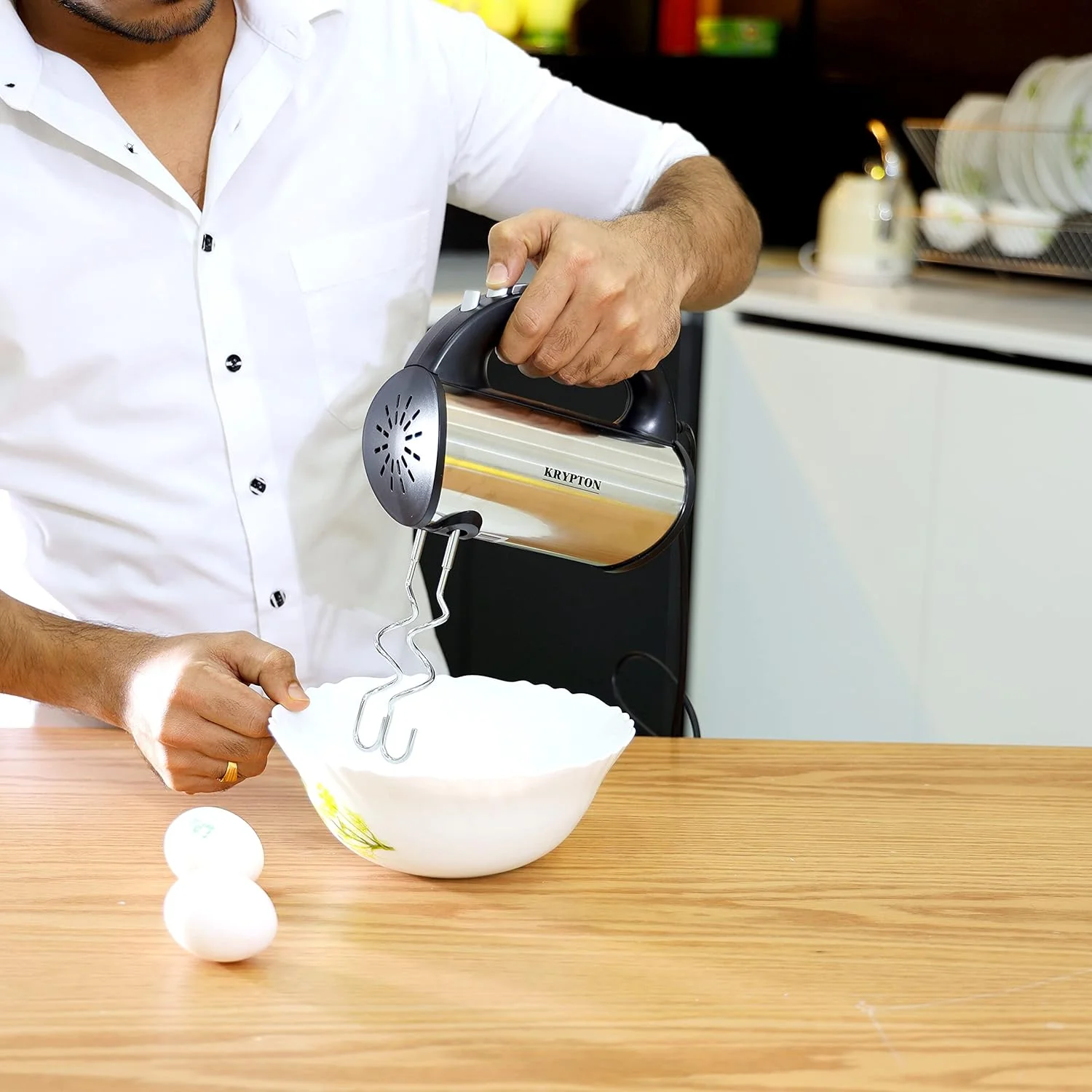 همزن دستی برقی کریپتون 250 وات - همزن دستی آشپزخانه 5 سرعته توربو