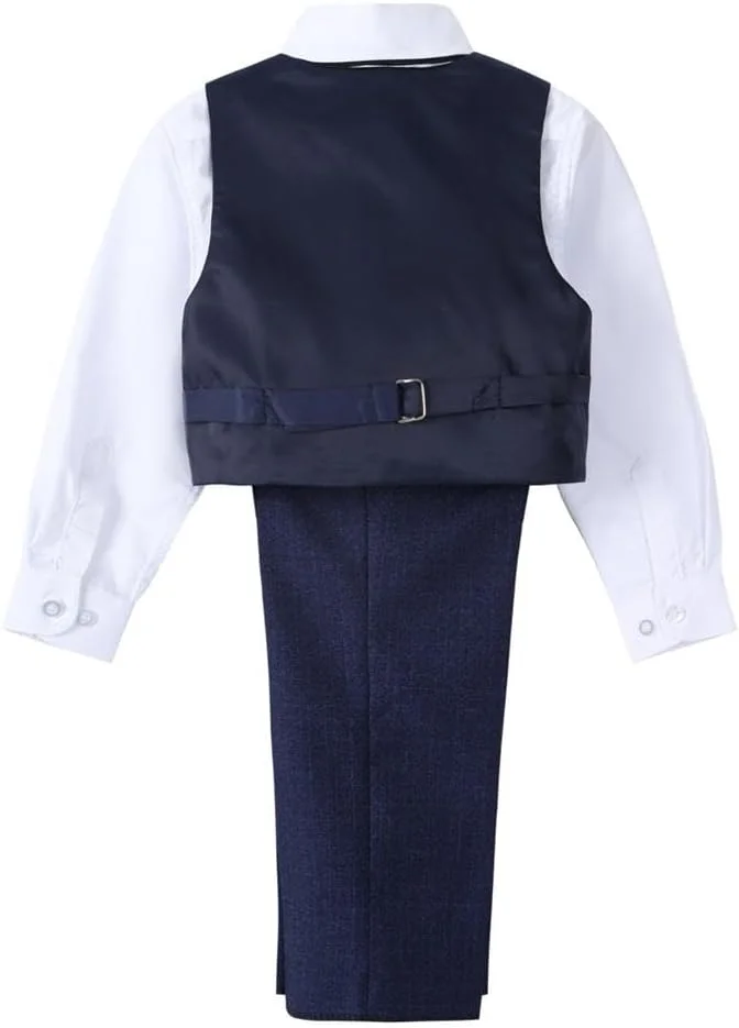 ست کت و شلوار پسرانه Dressy Daisy مدل Tweed، لباس رسمی مناسب عروسی با بلیزر، جلیقه و کراوات، مدل مدرن ست کت و شلوار پسرانه Dressy Daisy مدل Tweed، لباس رسمی مناسب عروسی با بلیزر، جلیقه و کراوات، مدل مدرن
