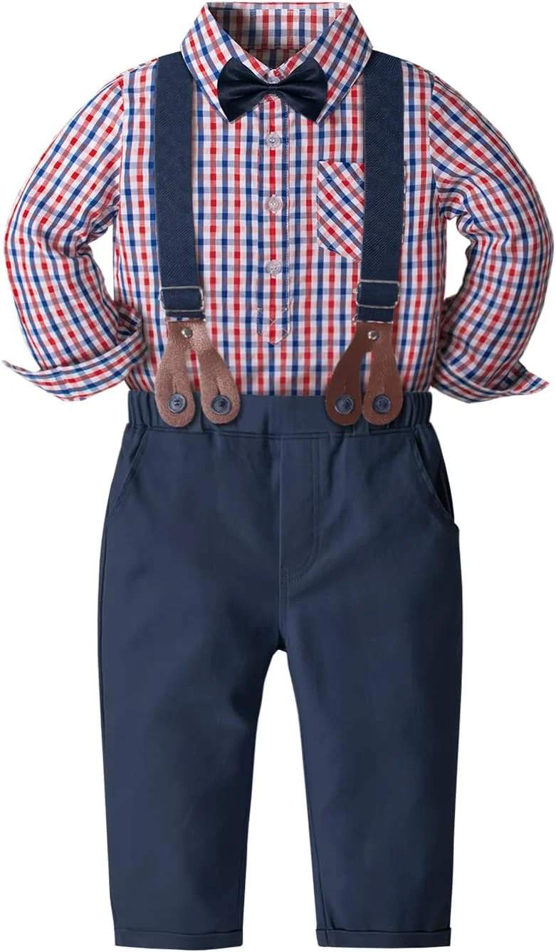 ست لباس رسمی پسرانه Yilaku، مناسب نوزادان پسر ست لباس رسمی پسرانه Yilaku، مناسب نوزادان پسر