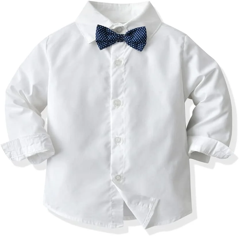 ست لباس رسمی پسرانه Xirubaby، کت و شلوار جنتلمن کودک، شامل پیراهن+جلیقه+شلوار، 3 تکه، تاکسیدو، 6 ماه تا 6 سال