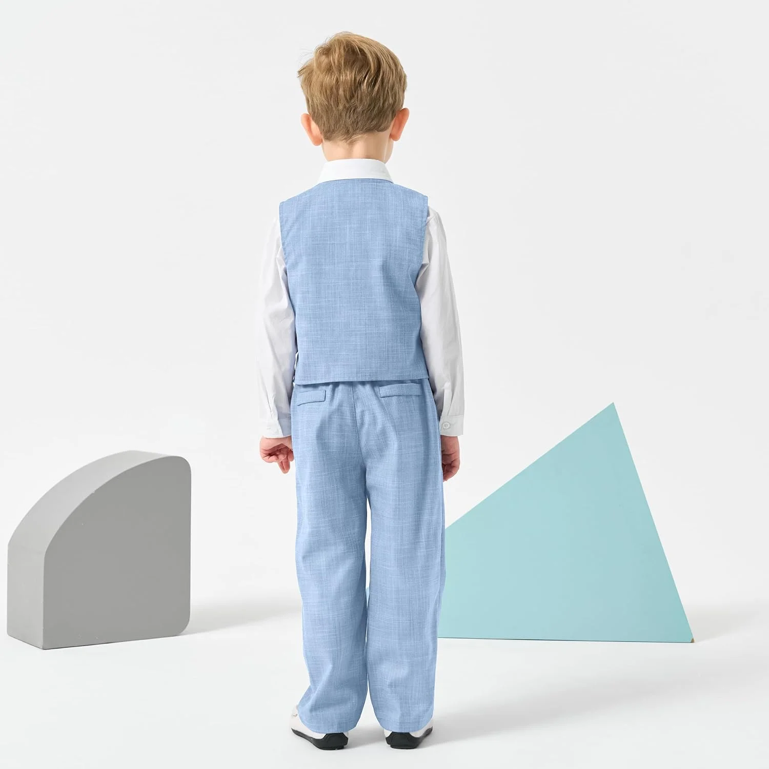 ست لباس رسمی عروسی پسرانه Volunboy، شامل جلیقه پاپیونی، پیراهن، شلوار مناسب مهمانی