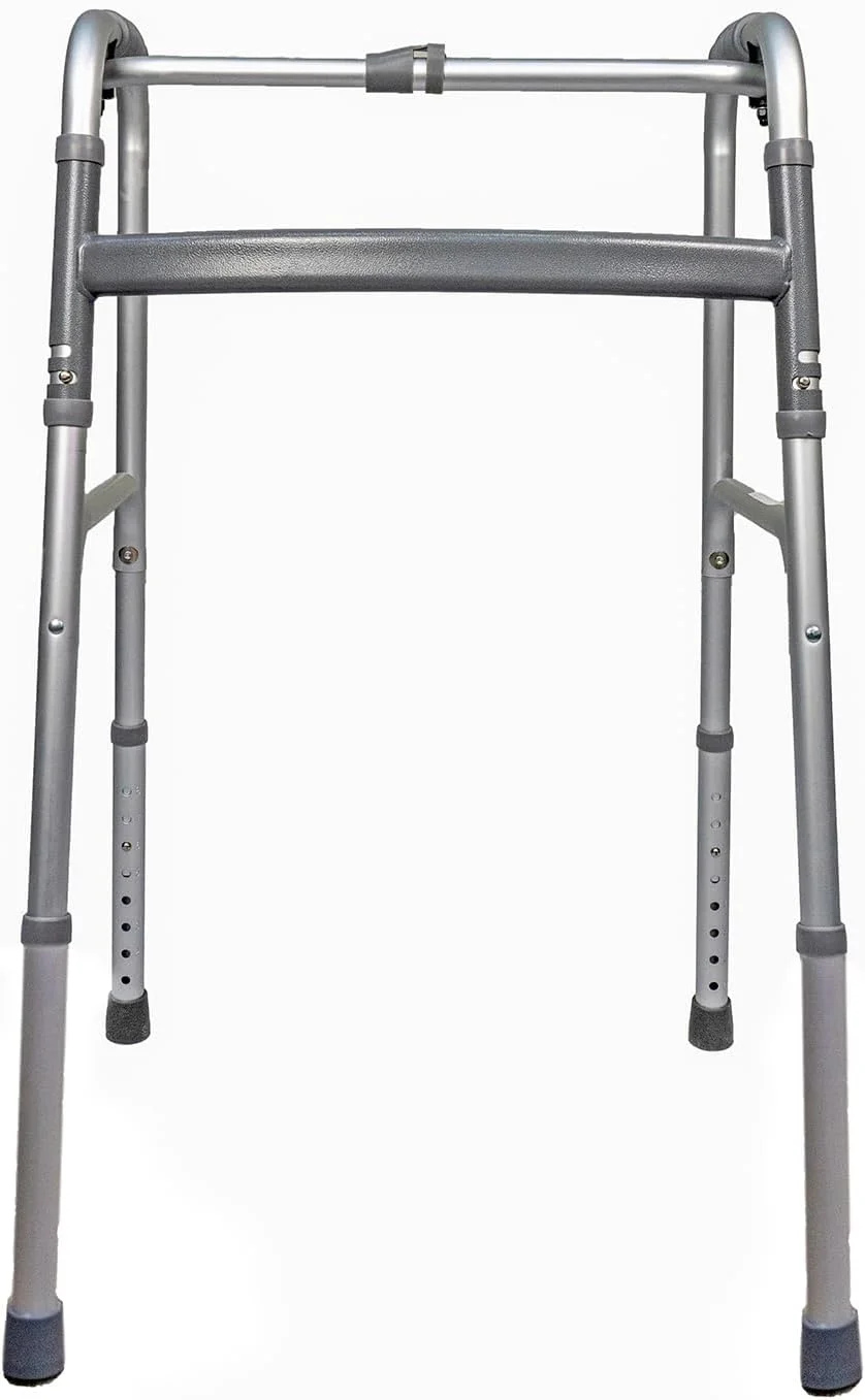 واکر آلومینیومی تاشو سبک وزن Rehamo بدون چرخ | قابل حمل و تاشو برای سالمندان، بزرگسالان، بیماران و افراد معلول | واکر پزشکی داخلی و خارجی بدون چرخ واکر آلومینیومی تاشو سبک وزن Rehamo بدون چرخ | قابل حمل و تاشو برای سالمندان، بزرگسالان، بیماران و افراد معلول | واکر پزشکی داخلی و خارجی بدون چرخ