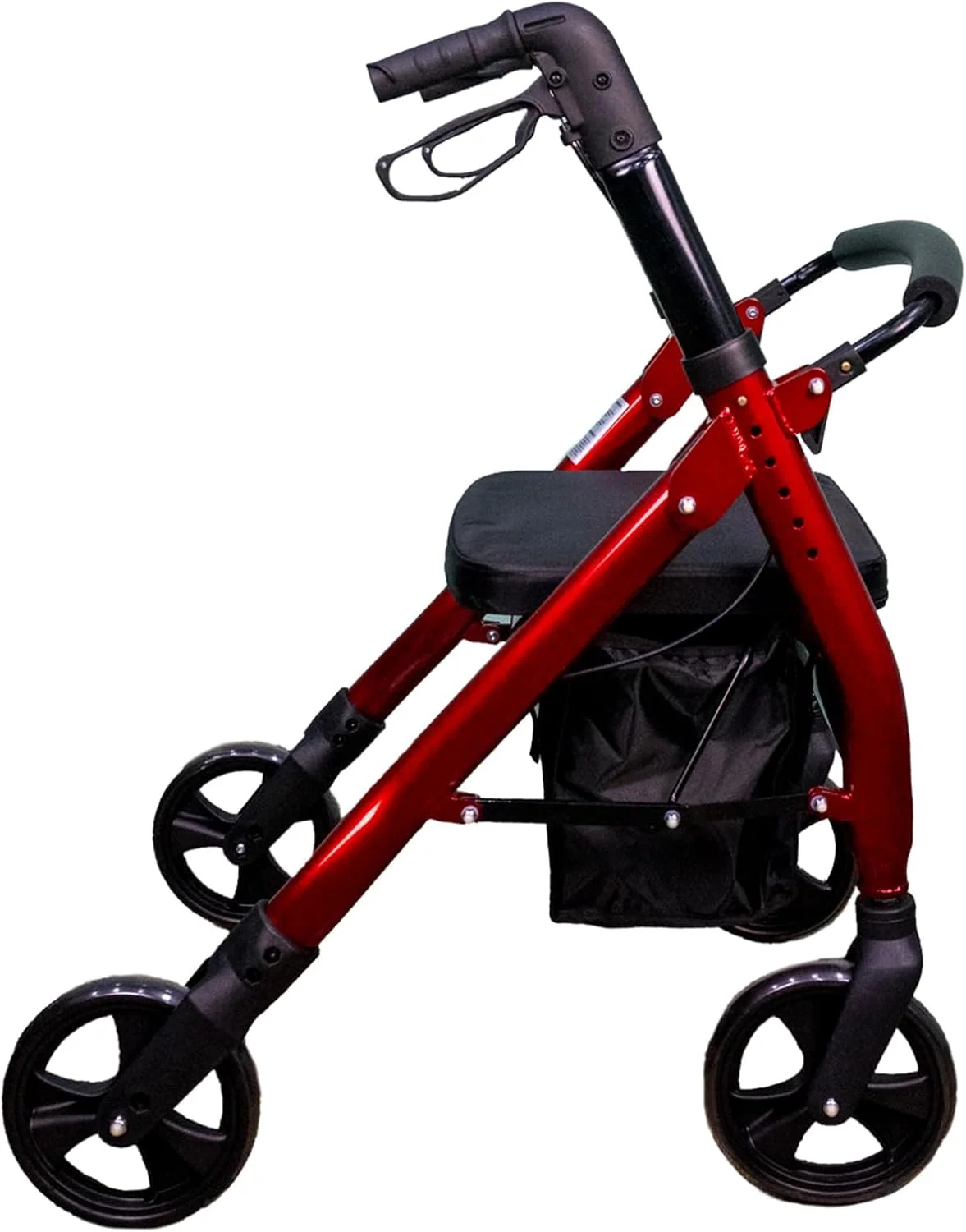 واکر رولیتور تاشو سنگین وزن باریاتریک Rehamo - قابل تنظیم ارتفاع، ظرفیت وزنی 230 کیلوگرم | مناسب بزرگسالان با 4 چرخ بزرگ 8 اینچی | وزن واحد 8.8 کیلوگرم