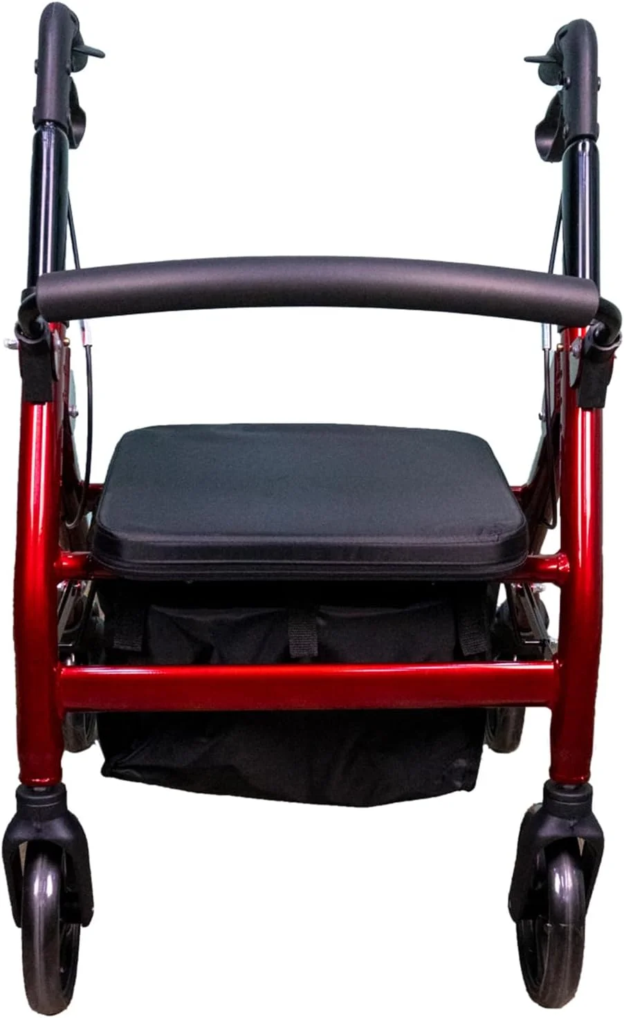 واکر رولیتور تاشو سنگین وزن باریاتریک Rehamo - قابل تنظیم ارتفاع، ظرفیت وزنی 230 کیلوگرم | مناسب بزرگسالان با 4 چرخ بزرگ 8 اینچی | وزن واحد 8.8 کیلوگرم