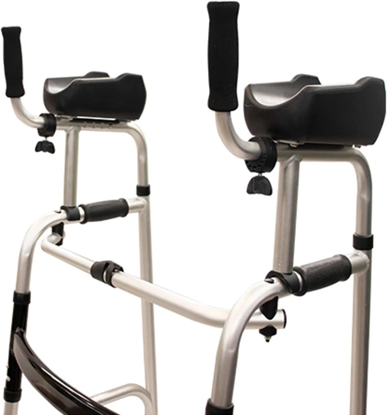 واکر Rehamo با پشتیبانی ساعد | واکر تاشو و مقاوم برای سالمندان، بزرگسالان، افراد مسن، معلولان، افراد ناتوان و پیر | آلومینیومی و قابل تنظیم ارتفاع برای استفاده در داخل و خارج از منزل