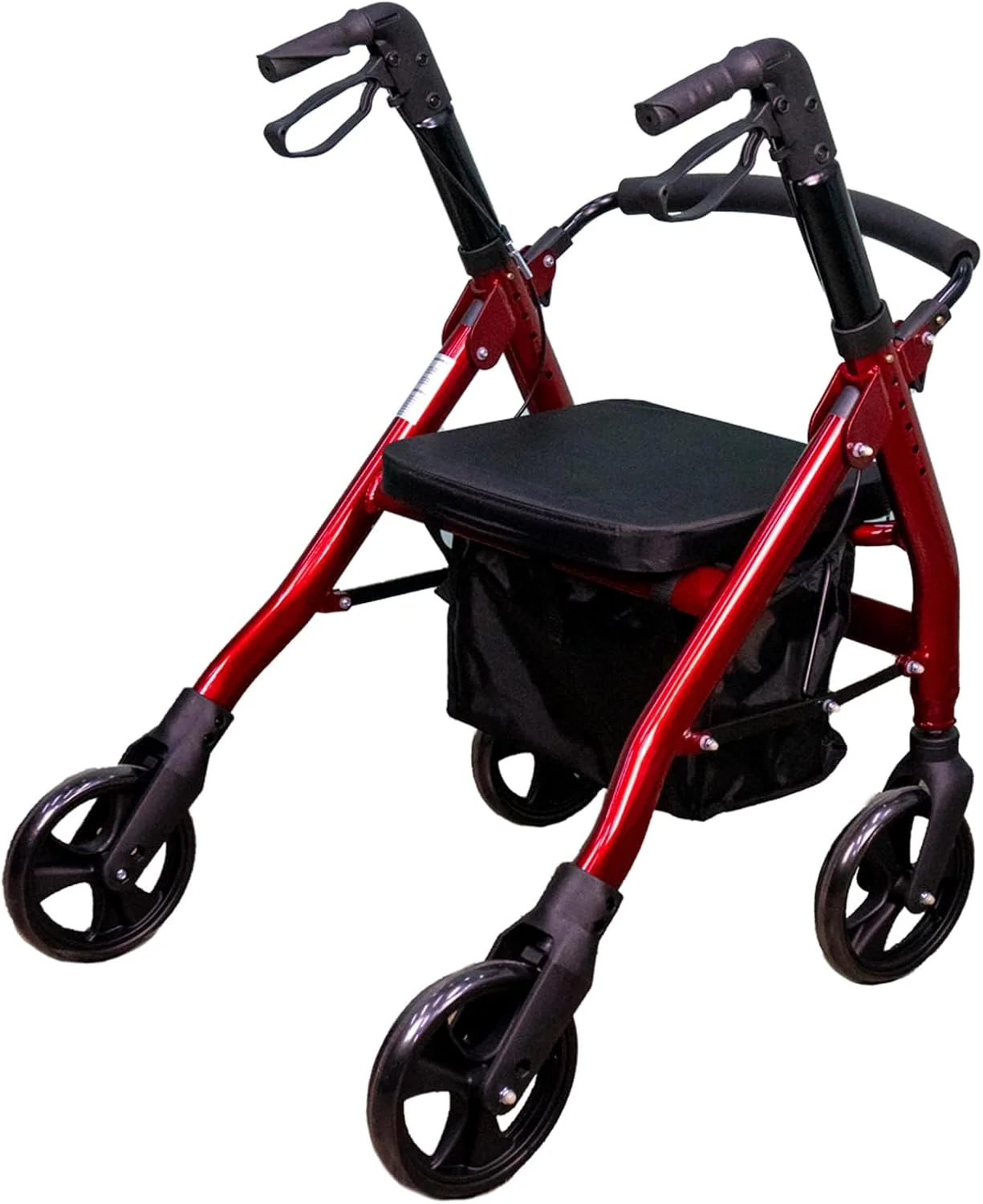 واکر رولیتور تاشو سنگین وزن باریاتریک Rehamo - قابل تنظیم ارتفاع، ظرفیت وزنی 230 کیلوگرم | مناسب بزرگسالان با 4 چرخ بزرگ 8 اینچی | وزن واحد 8.8 کیلوگرم