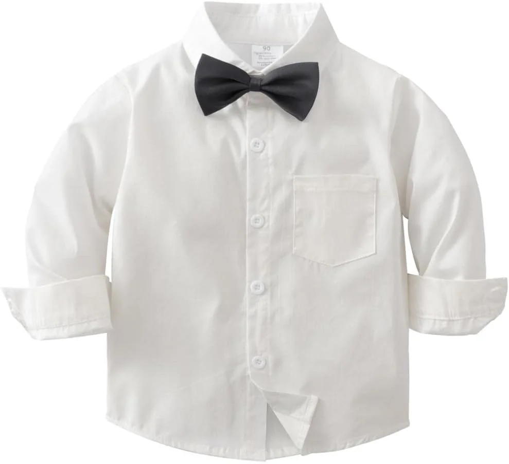 ست کت و شلوار مشکی پسرانه Voie - شامل جلیقه، شلوار، پیراهن و پاپیون، مناسب برای عروسی، مهمانی و سایر مناسبت های رسمی