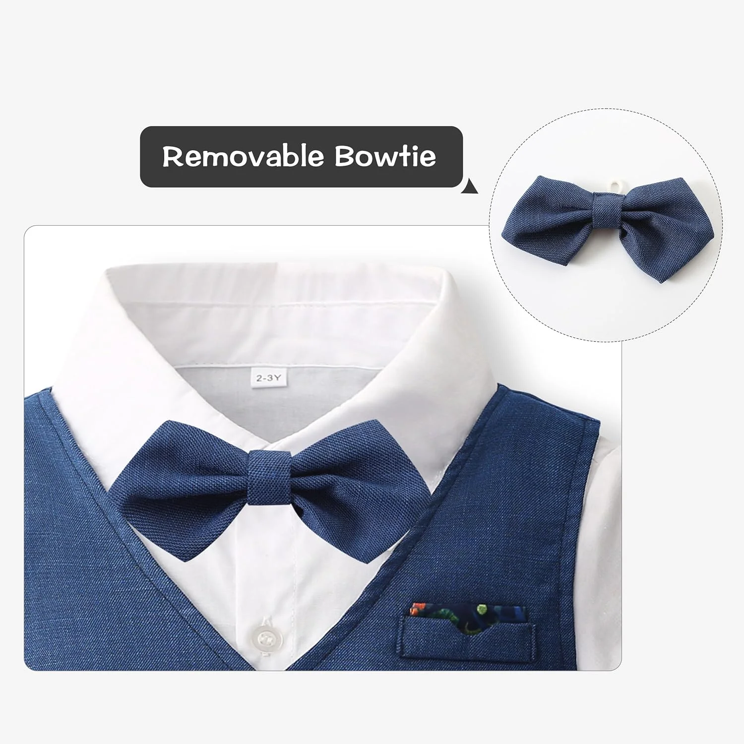 ست لباس پسرانه نوزادی Volunboy، پیراهن جلیقه ای تابستانی با پاپیون + شورت، ست لباس عروسی جشن 4 تکه ست لباس پسرانه نوزادی Volunboy، پیراهن جلیقه ای تابستانی با پاپیون + شورت، ست لباس عروسی جشن 4 تکه