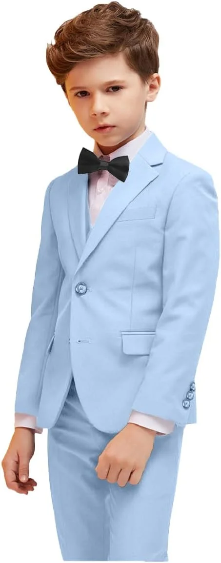 ست کت و شلوار 5 تکه پسرانه، مدل Slim Fit، مناسب برای کودکان، ست رسمی، لباس ساقدوش عروسی ست کت و شلوار 5 تکه پسرانه، مدل Slim Fit، مناسب برای کودکان، ست رسمی، لباس ساقدوش عروسی