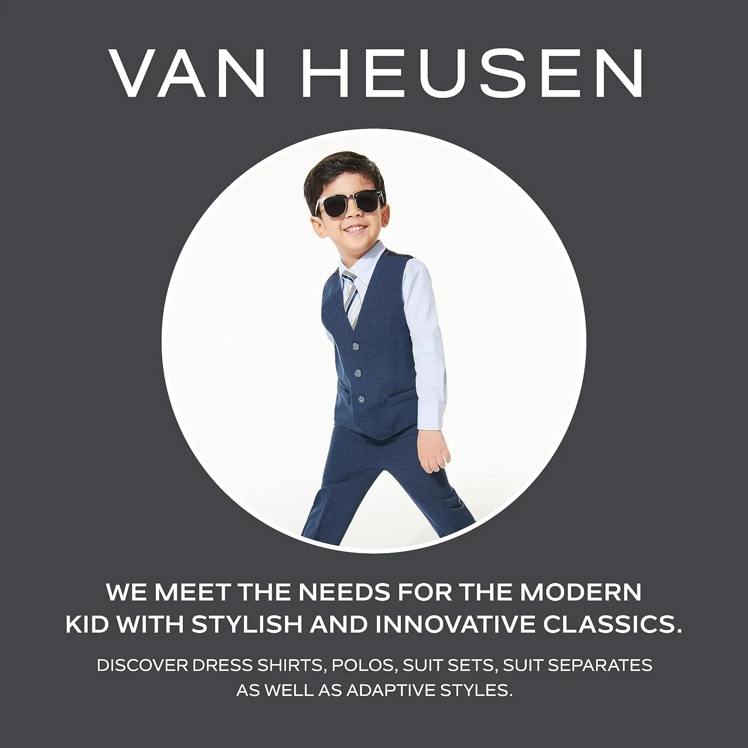 ست جلیقه پاپیونی رسمی 4 تکه پسرانه Van Heusen، جلیقه کت و شلوار تجاری ست جلیقه پاپیونی رسمی 4 تکه پسرانه Van Heusen، جلیقه کت و شلوار تجاری