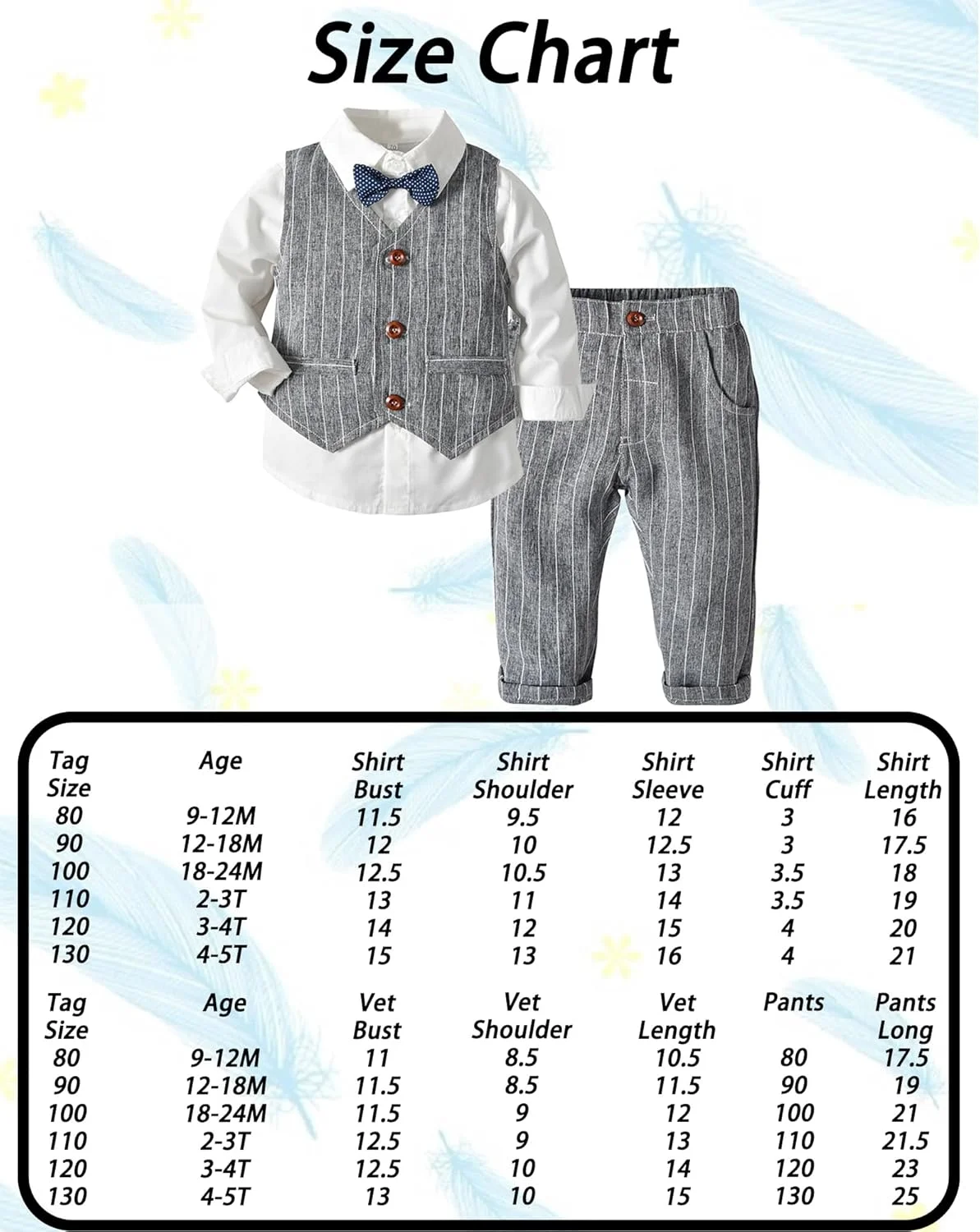 ست لباس پسرانه نوپا، لباس جنتلمن پسرانه شامل پیراهن رسمی + جلیقه + شلوار + پاپیون 1-5 سال ست لباس پسرانه نوپا، لباس جنتلمن پسرانه شامل پیراهن رسمی + جلیقه + شلوار + پاپیون 1-5 سال