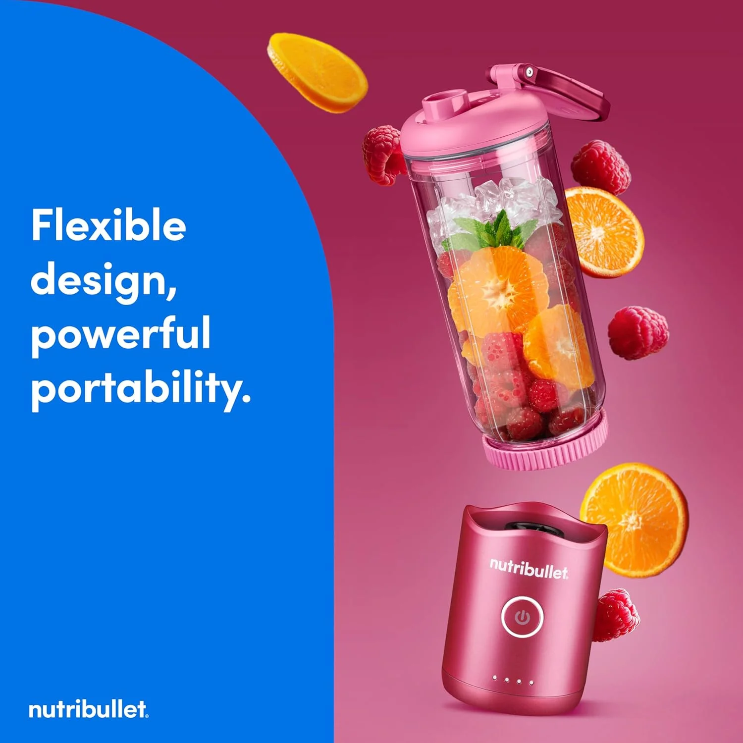 مخلوط کن قابل حمل نوتری بولت فلکس مدل NBPB50200WC، قرمز یاقوتی مخلوط کن قابل حمل نوتری بولت فلکس مدل NBPB50200WC، قرمز یاقوتی