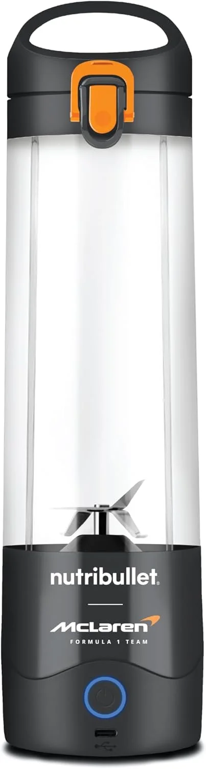 مخلوط کن قابل حمل نوتری بولت نسخه تیم فرمول یک مک لارن – 590 میلی لیتر مشکی/نارنجی، درب ضد نشت، تیغه استخراج قدرتمند، قابل شارژ با USB-C، 15+ مخلوط، آبمیوه و اسموتی، مدل NB-MC475G، 1 سال گارانتی مخلوط کن قابل حمل نوتری بولت نسخه تیم فرمول یک مک لارن – 590 میلی لیتر مشکی/نارنجی، درب ضد نشت، تیغه استخراج قدرتمند، قابل شارژ با USB-C، 15+ مخلوط، آبمیوه و اسموتی، مدل NB-MC475G، 1 سال گارانتی