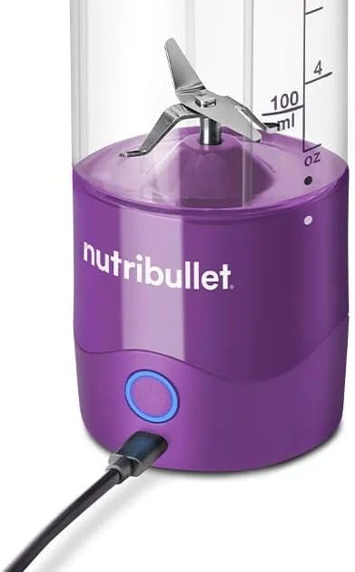 مخلوط کن دستی نوتری بولت، مخلوط کن دستی، 475 میلی لیتر، بدون BPA، مینی میکسر، میکسر چند منظوره، شارژر USB-C، بیش از 15 چرخه مخلوط کردن، بنفش، NBP003PU