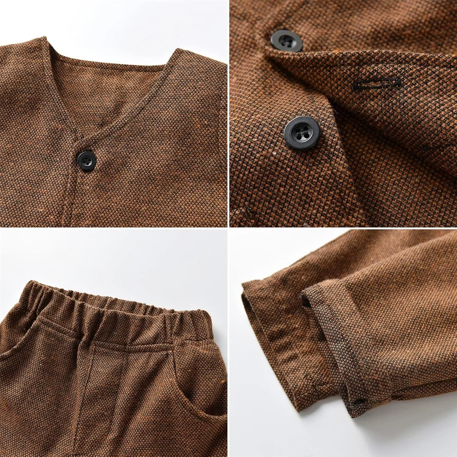 SANGTREE لباس پسرانه نوزادی لباس جنتلمن بچه گانه لباس رسمی کت و شلوار آستین بلند ست لباس پسرانه 3 ماهه - 14 ساله SANGTREE لباس پسرانه نوزادی لباس جنتلمن بچه گانه لباس رسمی کت و شلوار آستین بلند ست لباس پسرانه 3 ماهه - 14 ساله