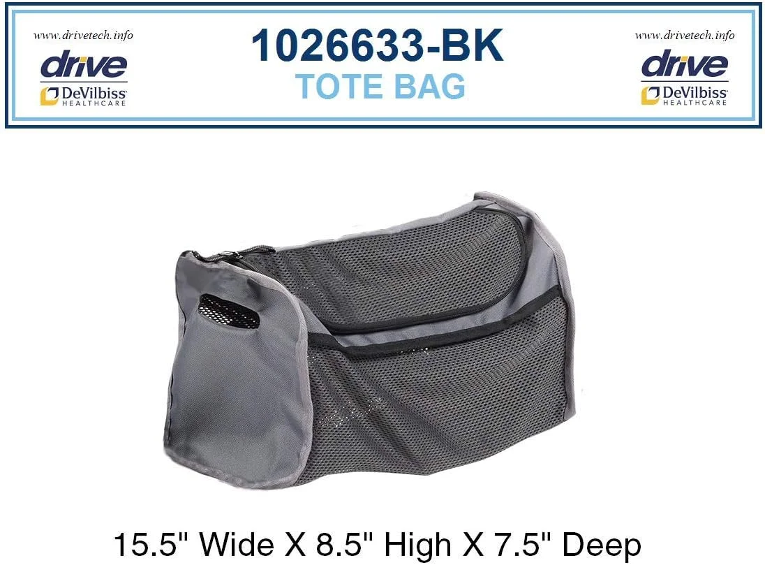 قطعات یدکی Drive Medical برای رولیتور آلومینیومی نیترو، مناسب برای واحد استاندارد/بلند نیترو مشکی (7. کیف - خاکستری با نوار مشکی)