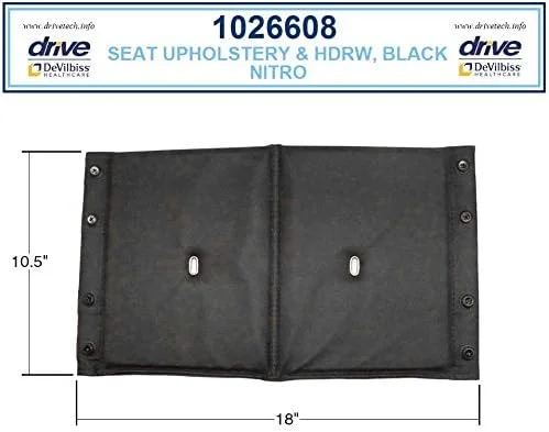 قطعات جایگزین درایو مدیکال لوشر برای رولیتور آلومینیومی نیترو، ارتفاع بلند (11. روکش صندلی و سخت افزار - مشکی) قطعات جایگزین درایو مدیکال لوشر برای رولیتور آلومینیومی نیترو، ارتفاع بلند (11. روکش صندلی و سخت افزار - مشکی)