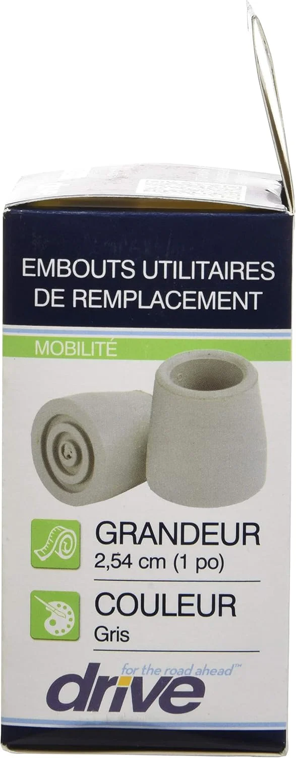 نوک های کمکی جایگزین Drive Medical برای عصا، واکر و صندلی توالت، خاکستری نوک های کمکی جایگزین Drive Medical برای عصا، واکر و صندلی توالت، خاکستری
