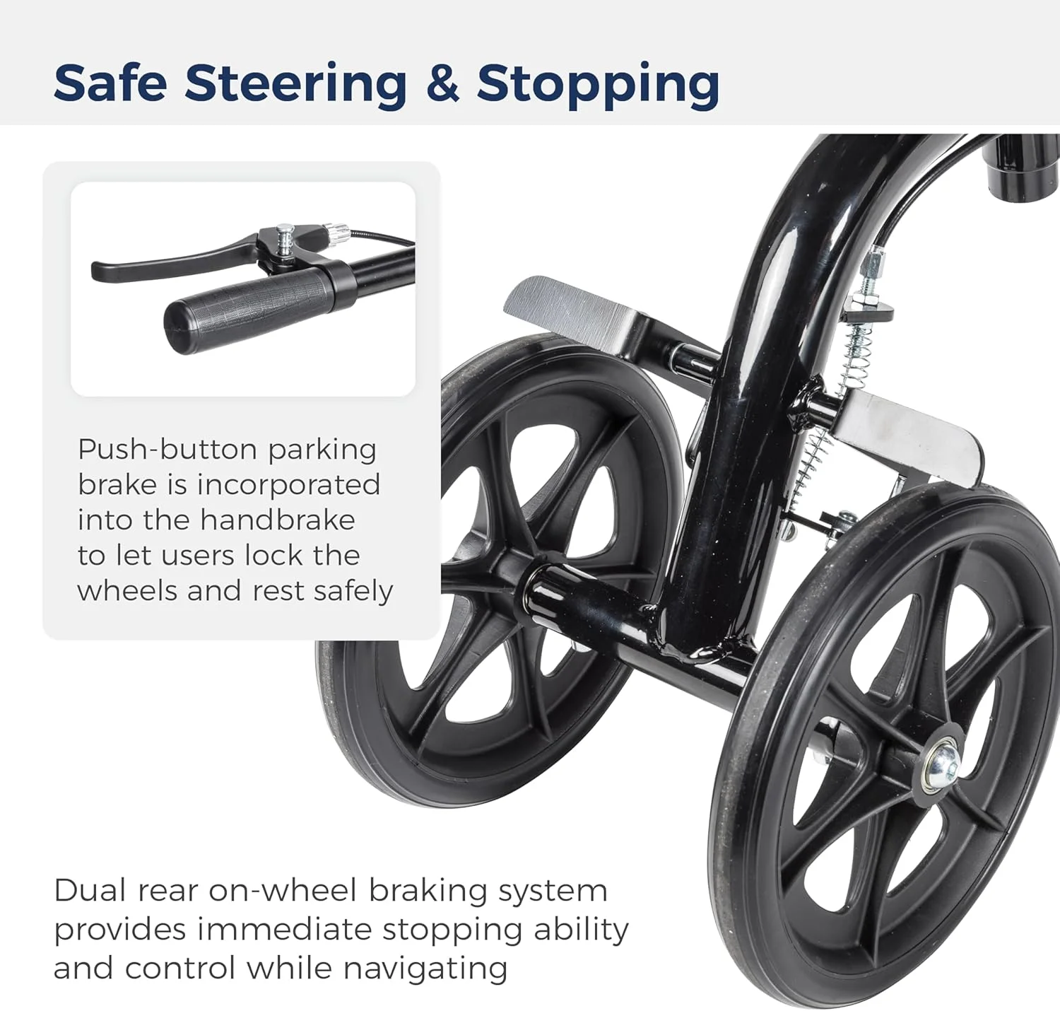 اسکوتر زانو و ساق پا تاشو و فرمان پذیر درایو مدیکال، مشکی اسکوتر زانو و ساق پا تاشو و فرمان پذیر درایو مدیکال، مشکی