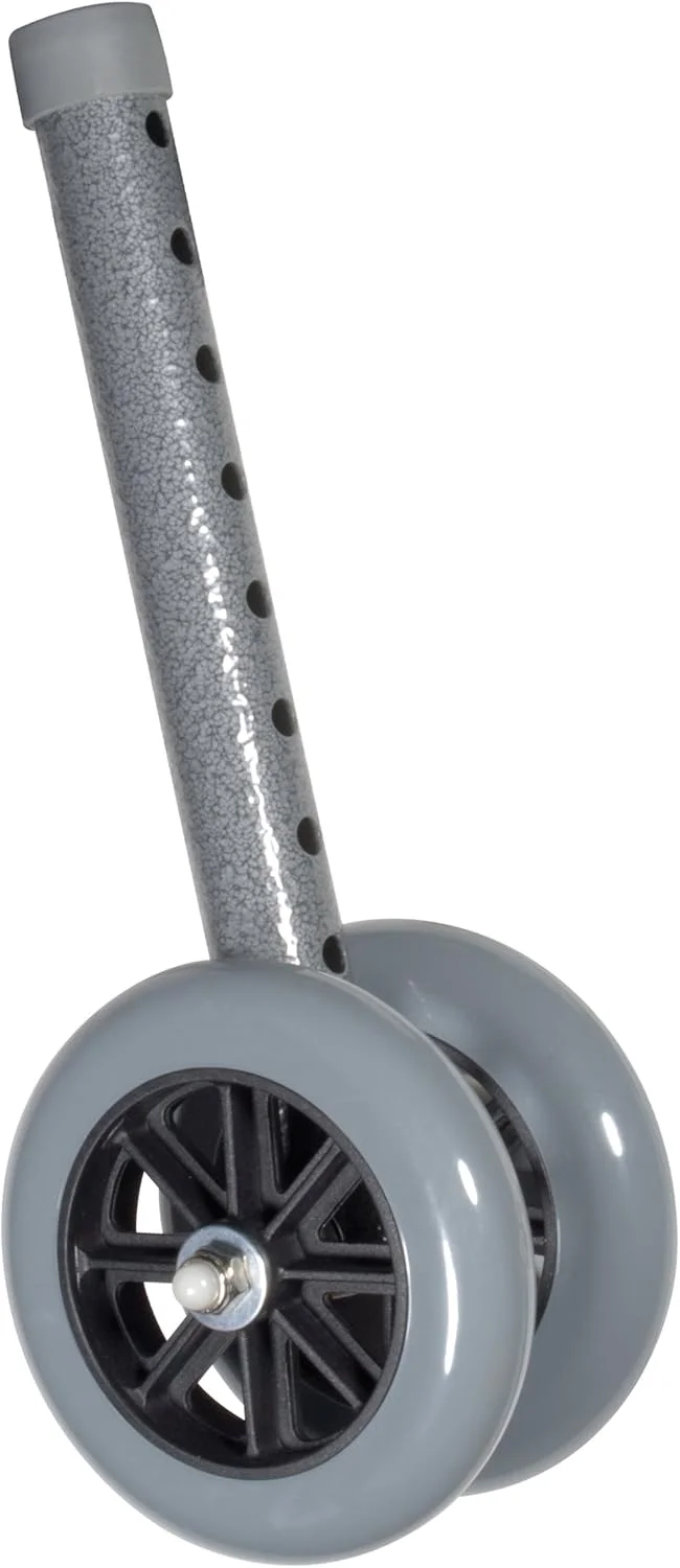 چرخ های واکر سنگین درایو مدیکال 10118SV 5 اینچی نقره ای (جفت)