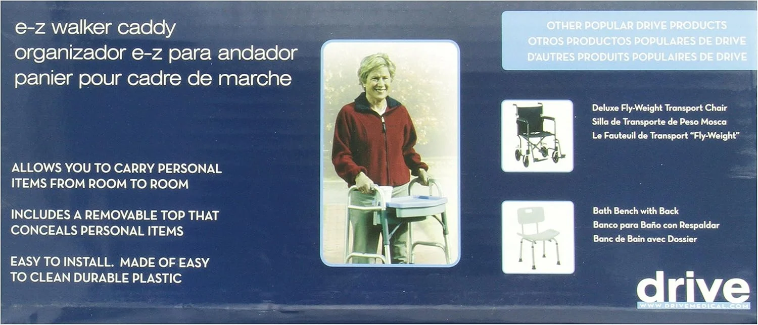 سینی واکر درایو مدیکال RTL10131 مدل E-Z Walker، خاکستری/آبی سینی واکر درایو مدیکال RTL10131 مدل E-Z Walker، خاکستری/آبی