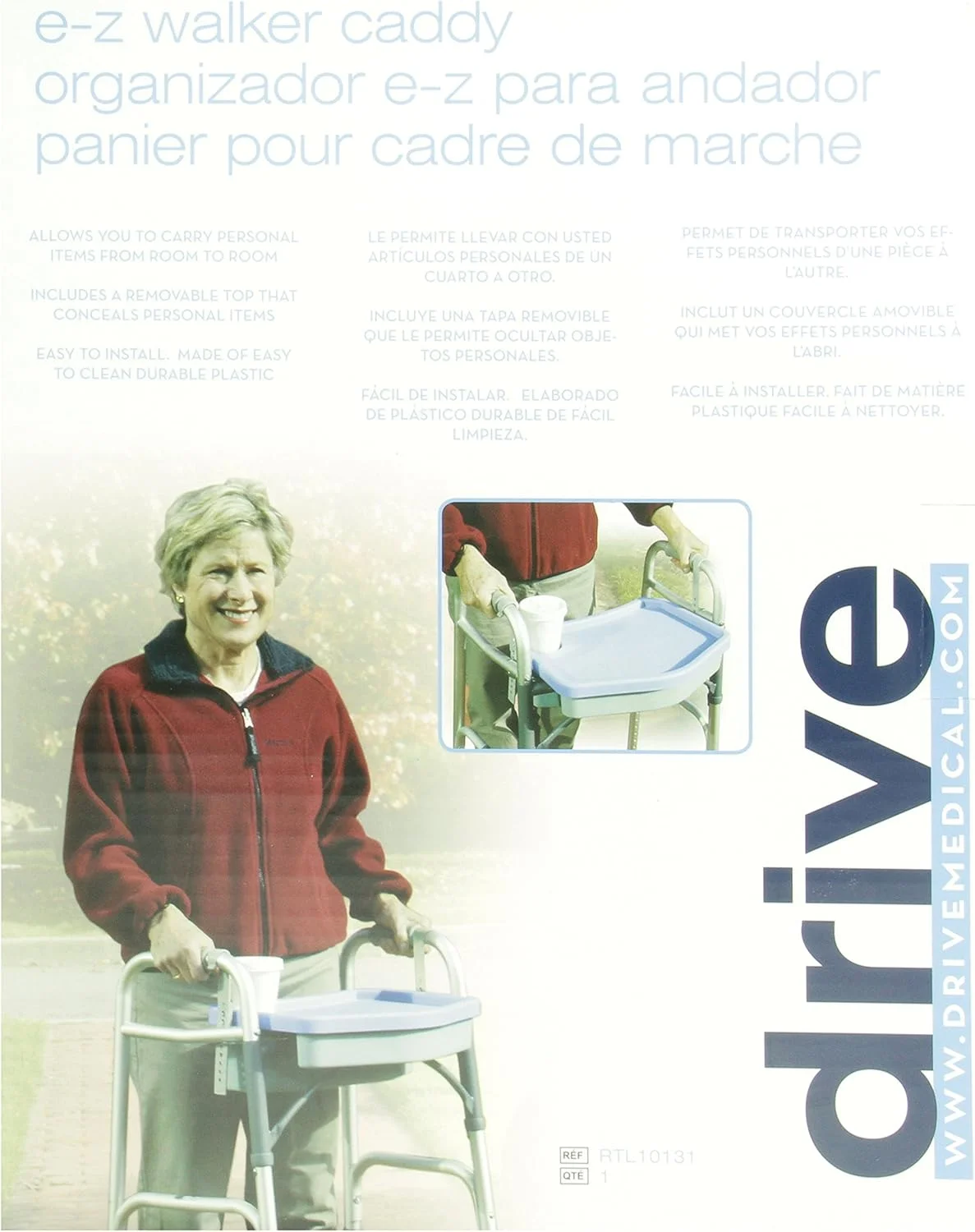 سینی واکر درایو مدیکال RTL10131 مدل E-Z Walker، خاکستری/آبی سینی واکر درایو مدیکال RTL10131 مدل E-Z Walker، خاکستری/آبی