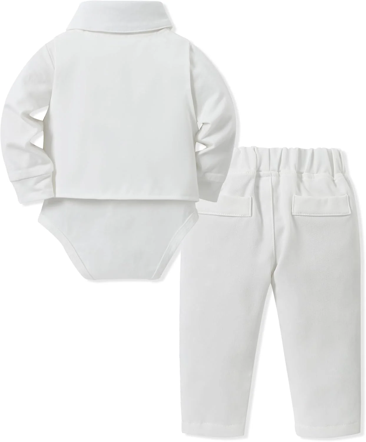 ست لباس پسرانه نوزادی SANMIO، لباس جنتلمن شامل پیراهن یقه دار + جلیقه + کراوات + گل سینه + شلوار، ست 5 تکه لباس نوزادی ست لباس پسرانه نوزادی SANMIO، لباس جنتلمن شامل پیراهن یقه دار + جلیقه + کراوات + گل سینه + شلوار، ست 5 تکه لباس نوزادی