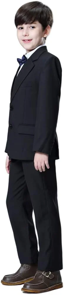 ست کت و شلوار رسمی 3 تکه پسرانه NIMBLE شامل ژاکت، جلیقه و شلوار، سایز 2 تا 14 سال، مشکی ست کت و شلوار رسمی 3 تکه پسرانه NIMBLE شامل ژاکت، جلیقه و شلوار، سایز 2 تا 14 سال، مشکی