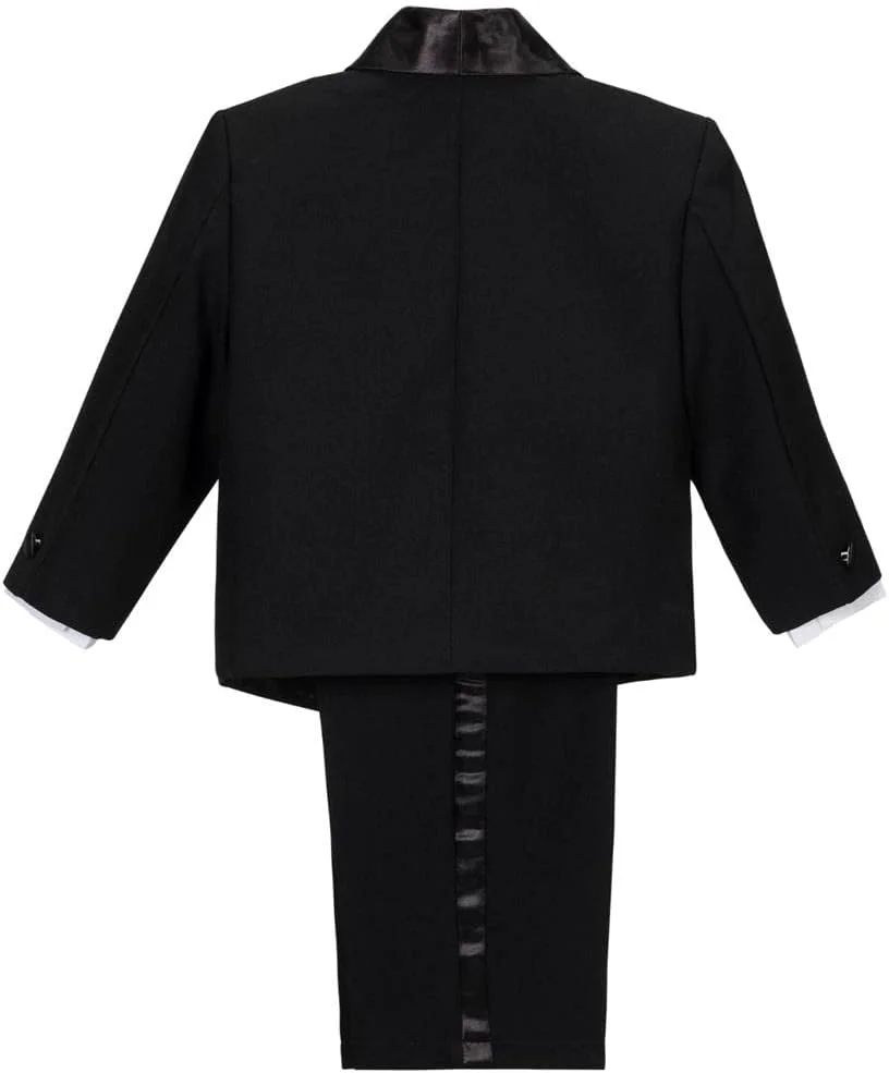 ست 5 تکه تاکسیدو و کت و شلوار رسمی پسرانه Lito Angels، مناسب لباس مجلسی و عروسی، مشکی، شیری، سفید