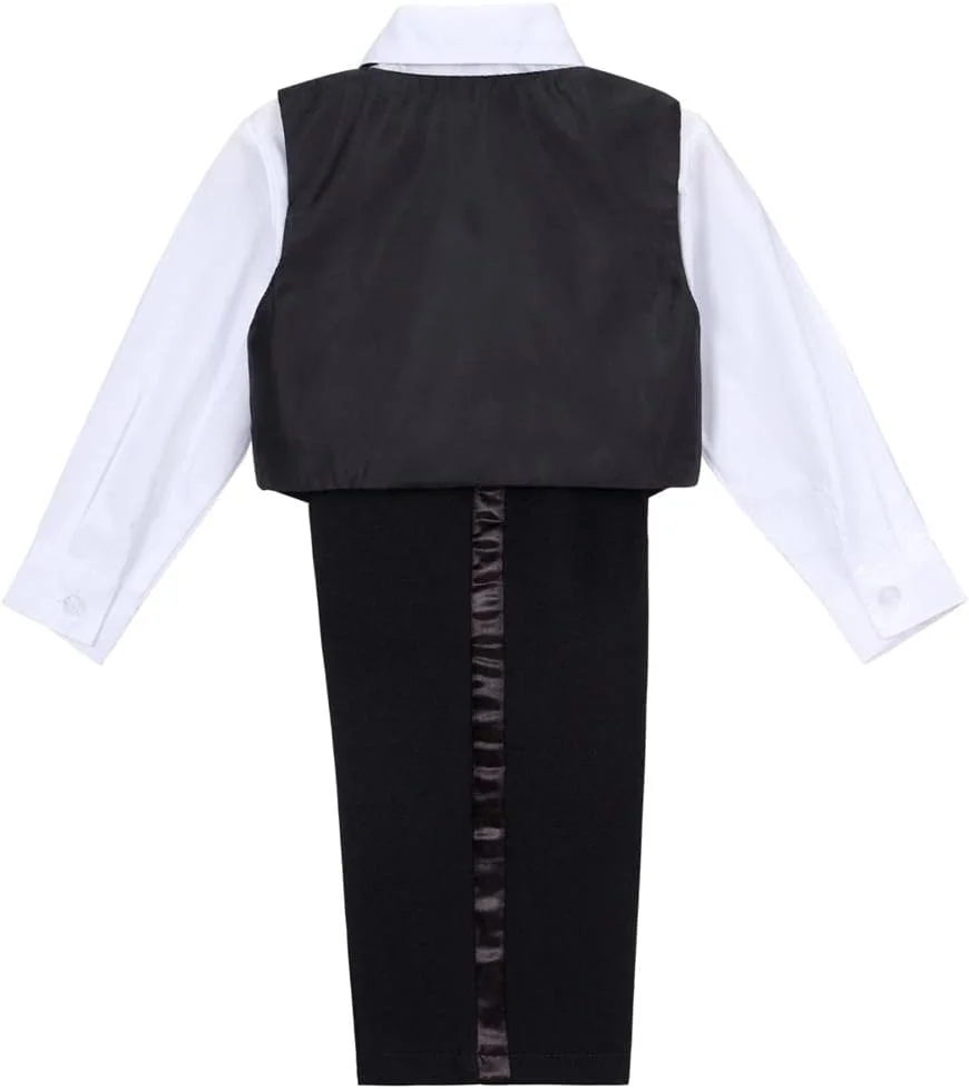 ست 5 تکه تاکسیدو و کت و شلوار رسمی پسرانه Lito Angels، مناسب لباس مجلسی و عروسی، مشکی، شیری، سفید