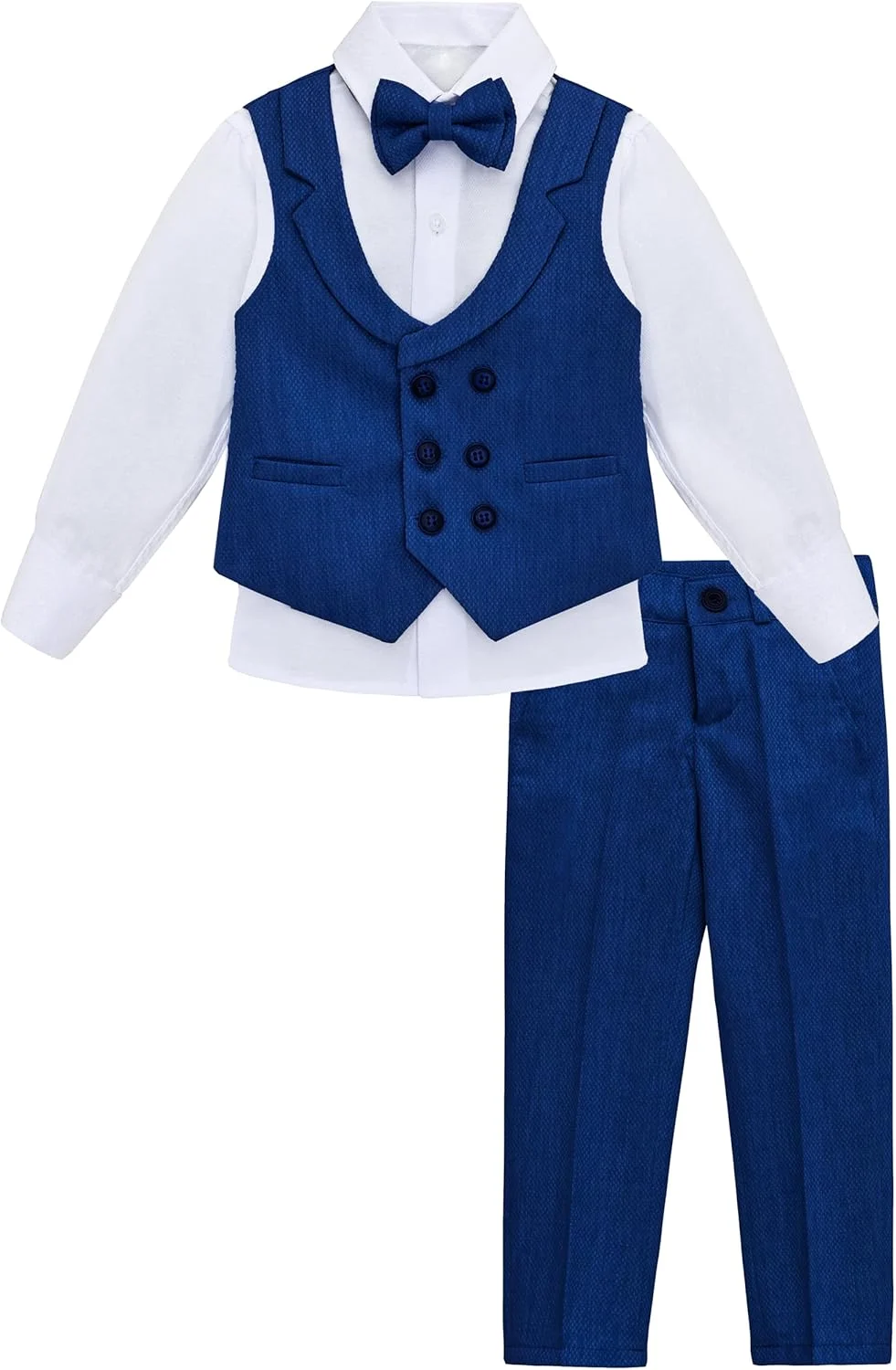 ست کت و شلوار پسرانه Lilax، مدل Slim Fit، ست کت و شلوار تجاری، ست شلوار (بسته 4 عددی) ست کت و شلوار پسرانه Lilax، مدل Slim Fit، ست کت و شلوار تجاری، ست شلوار (بسته 4 عددی)