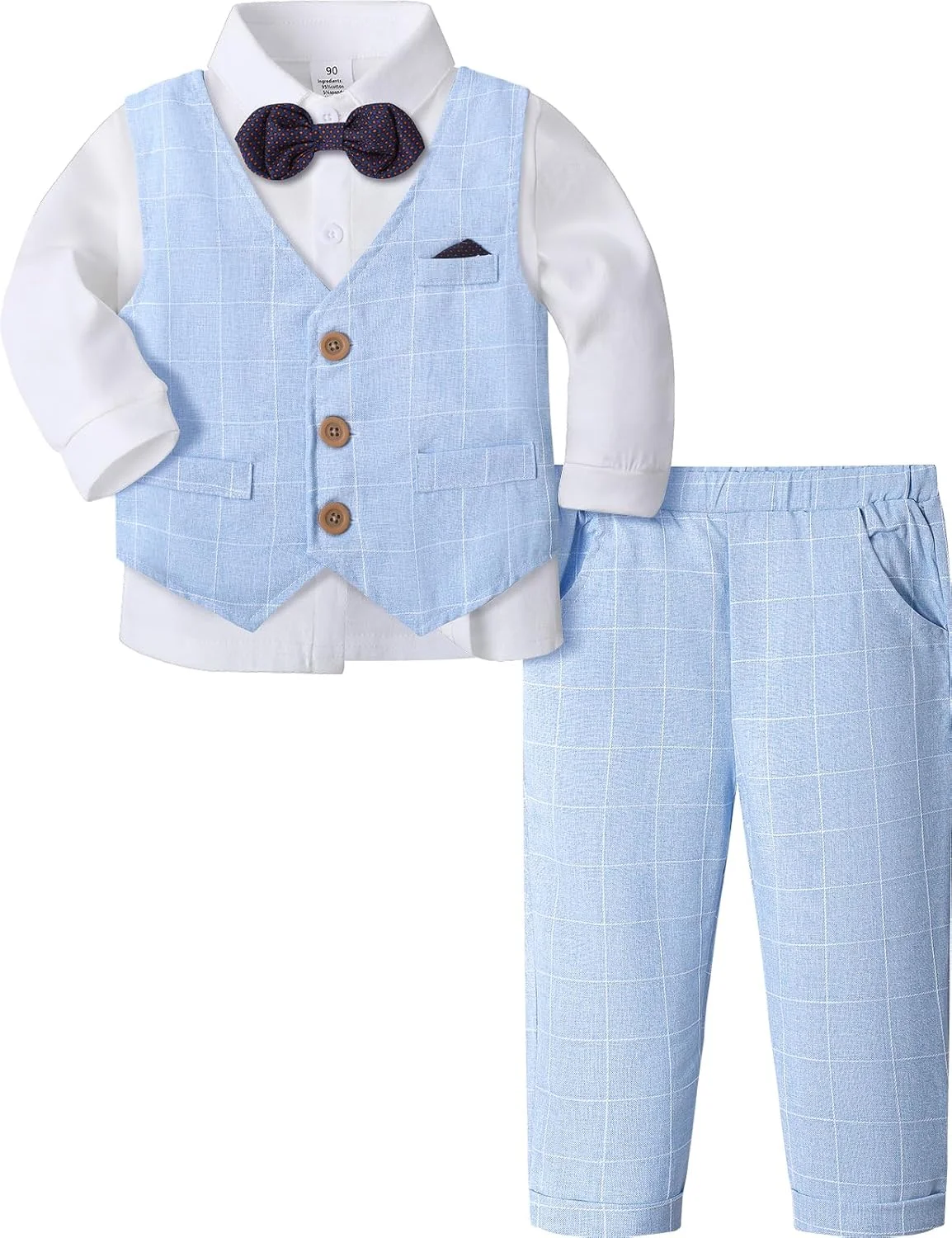 ست کت و شلوار جنتلمن پسرانه نعنایی، پیراهن آستین بلند با پاپیون + جلیقه + شلوار، سایز: 1-4 سال ست کت و شلوار جنتلمن پسرانه نعنایی، پیراهن آستین بلند با پاپیون + جلیقه + شلوار، سایز: 1-4 سال