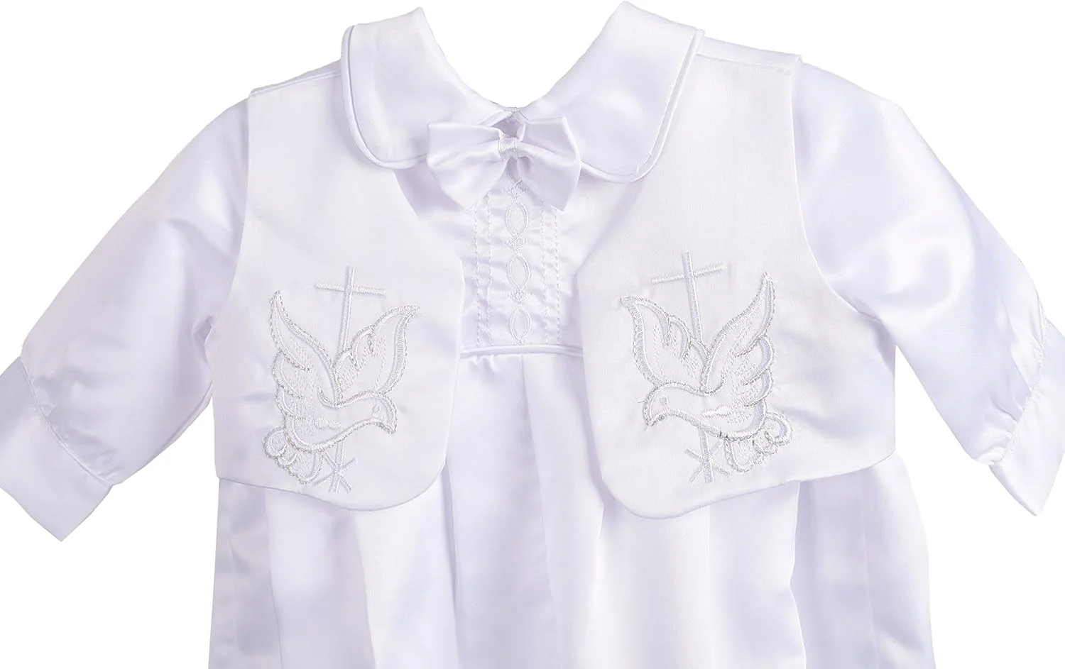 لباس نوزاد پسرانه Lito Angels برای تعمید و غسل تعمید، رامپر لباس رسمی، جلیقه گلدوزی شده با طرح صلیب، ست 3 تکه 007 لباس نوزاد پسرانه Lito Angels برای تعمید و غسل تعمید، رامپر لباس رسمی، جلیقه گلدوزی شده با طرح صلیب، ست 3 تکه 007