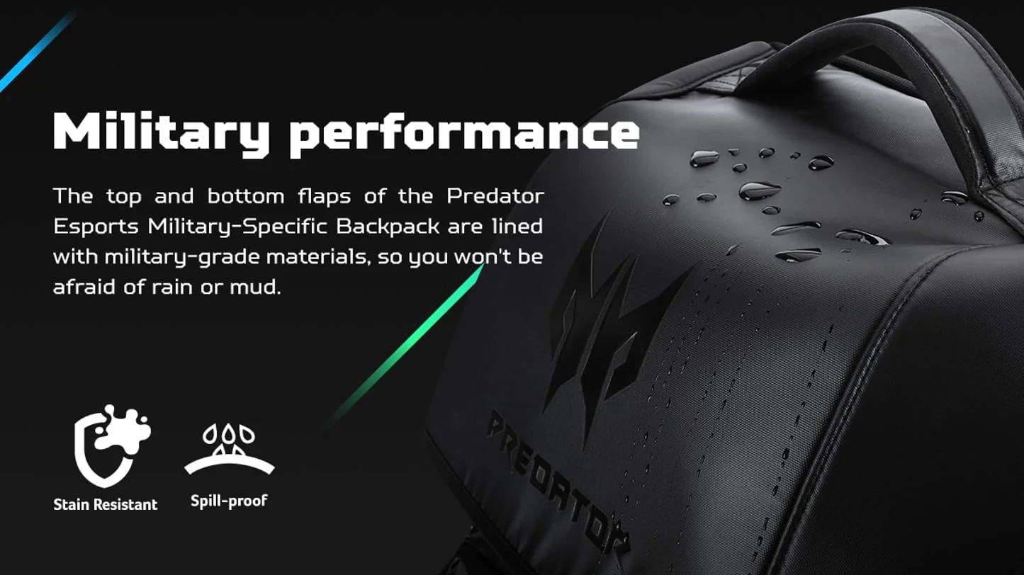 کوله پشتی گیمینگ ایسر Predator Utility، ضد آب و مقاوم در برابر پارگی، مناسب برای حمل و محافظت از لپ تاپ گیمینگ Predator تا سایز 17.3 اینچ، مشکی با جزئیات آبی کوله پشتی گیمینگ ایسر Predator Utility، ضد آب و مقاوم در برابر پارگی، مناسب برای حمل و محافظت از لپ تاپ گیمینگ Predator تا سایز 17.3 اینچ، مشکی با جزئیات آبی