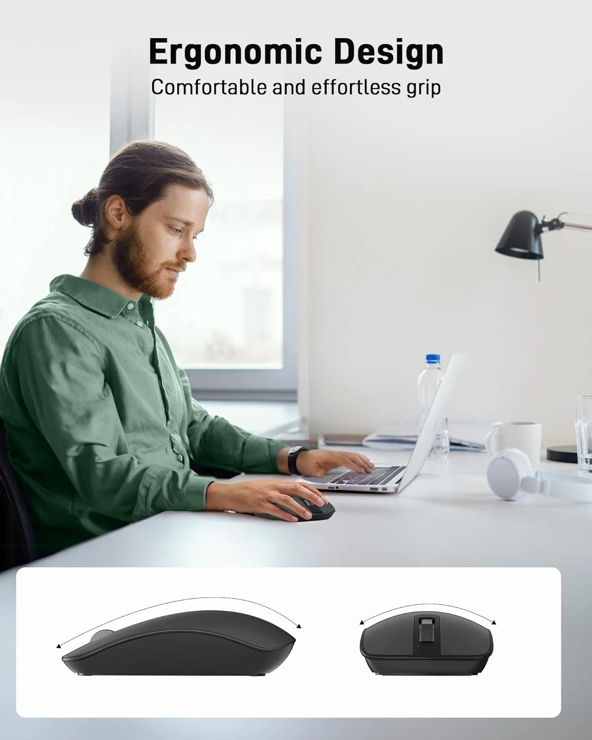 موس بی سیم ایسر، موس قابل حمل 2.4 گیگاهرتزی با گیرنده USB، موس کامپیوتر قابل حمل با DPI قابل تنظیم 800/1200/1600 با 4 دکمه، موس بی سیم تخت برای لپ تاپ، مک بوک، دسکتاپ، کامپیوتر موس بی سیم ایسر، موس قابل حمل 2.4 گیگاهرتزی با گیرنده USB، موس کامپیوتر قابل حمل با DPI قابل تنظیم 800/1200/1600 با 4 دکمه، موس بی سیم تخت برای لپ تاپ، مک بوک، دسکتاپ، کامپیوتر