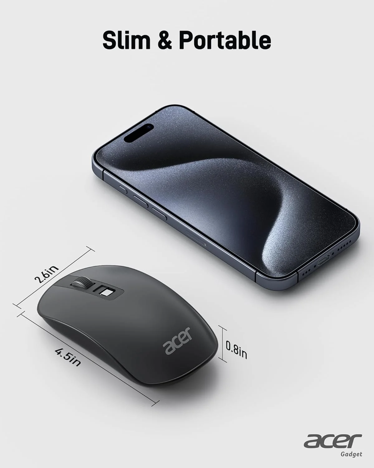 موس بی سیم ایسر، موس قابل حمل 2.4 گیگاهرتزی با گیرنده USB، موس کامپیوتر قابل حمل با DPI قابل تنظیم 800/1200/1600 با 4 دکمه، موس بی سیم تخت برای لپ تاپ، مک بوک، دسکتاپ، کامپیوتر موس بی سیم ایسر، موس قابل حمل 2.4 گیگاهرتزی با گیرنده USB، موس کامپیوتر قابل حمل با DPI قابل تنظیم 800/1200/1600 با 4 دکمه، موس بی سیم تخت برای لپ تاپ، مک بوک، دسکتاپ، کامپیوتر