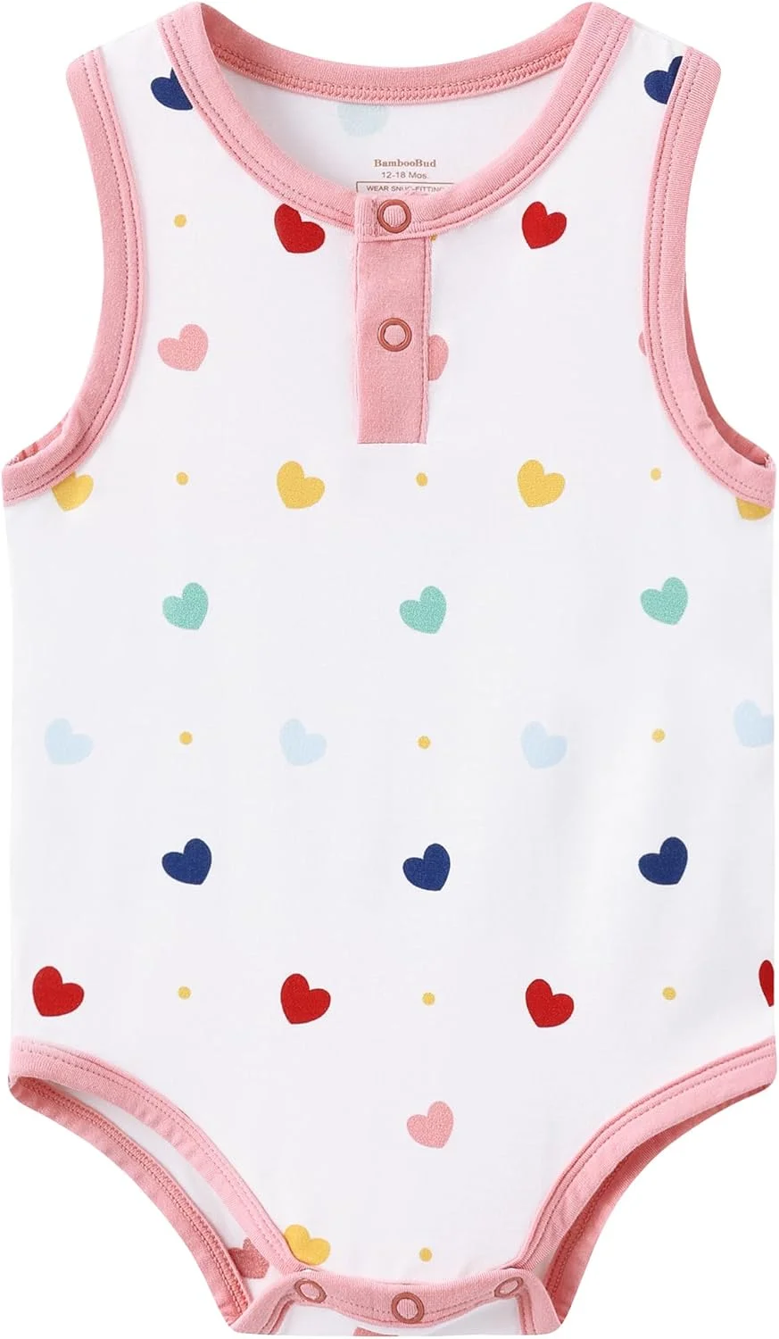 بادی آستین حلقه ای نوزادی بامبو باد، مناسب دختر و پسر، لباس خواب راحت، لباس بازی، سایز 0 تا 24 ماه