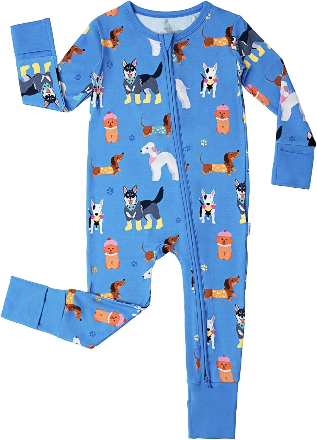 رامپرز زیپ دار نوزادی بامبو باد، لباس خواب، سرهمی آستین بلند، رامپر زیپ دار نوزاد - ویسکوز بامبو