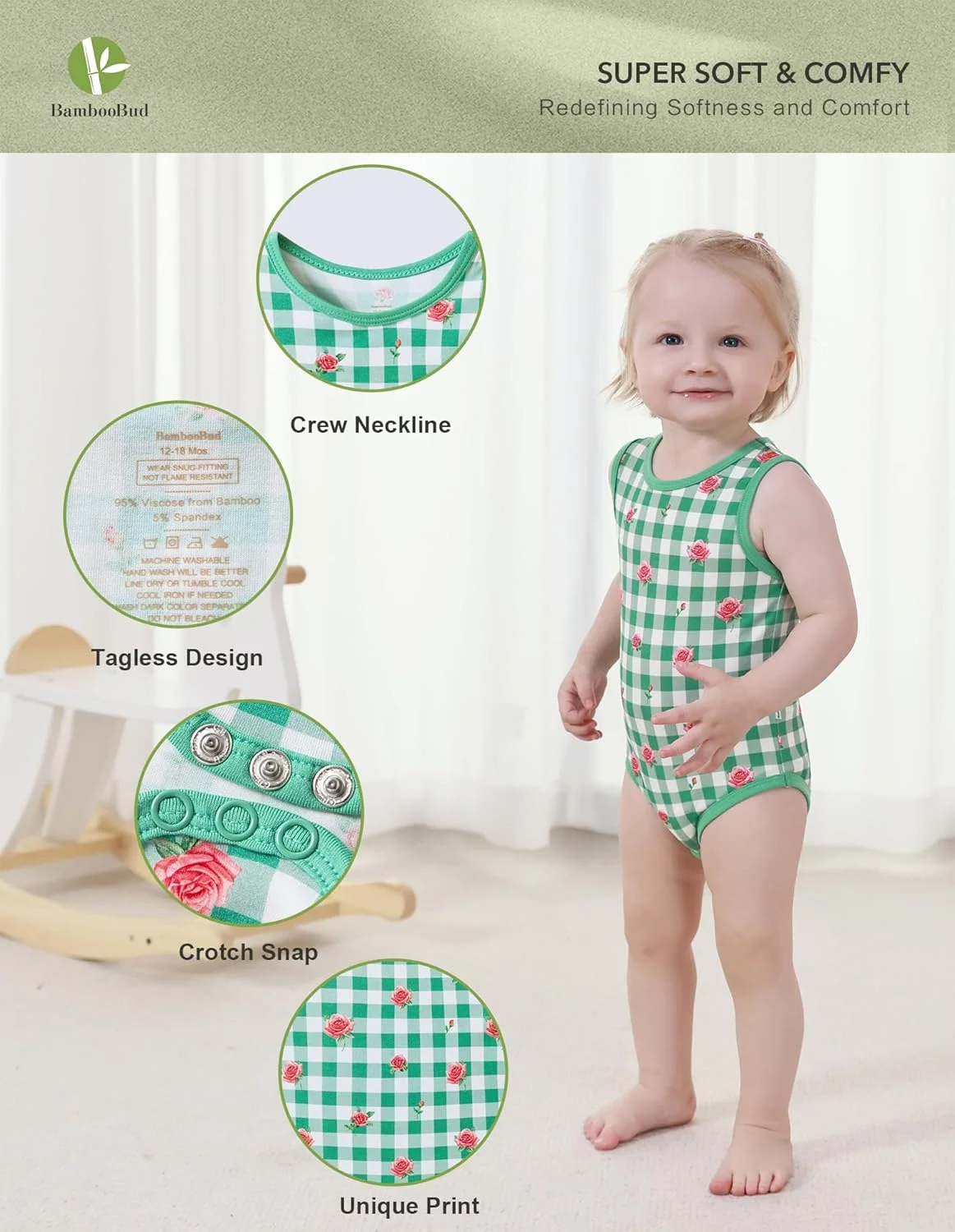 لباس خواب نوزادی بامبو باد، پسرانه دخترانه، لباس خواب بدون آستین، لباس خواب یکسره، لباس خواب نوزاد، بسته 3 عددی لباس خواب نوزادی بامبو باد، پسرانه دخترانه، لباس خواب بدون آستین، لباس خواب یکسره، لباس خواب نوزاد، بسته 3 عددی