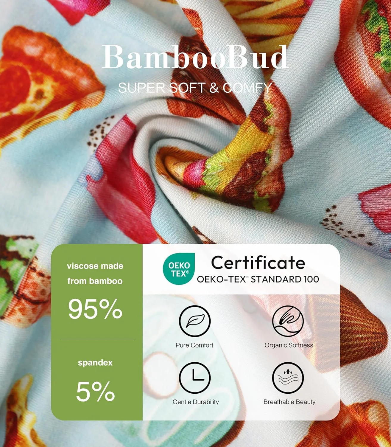 رامپرز آستین بلند نوزادی بامبو باد دخترانه پسرانه، لباس خواب چسبان نوزادی ویسکوز بامبو