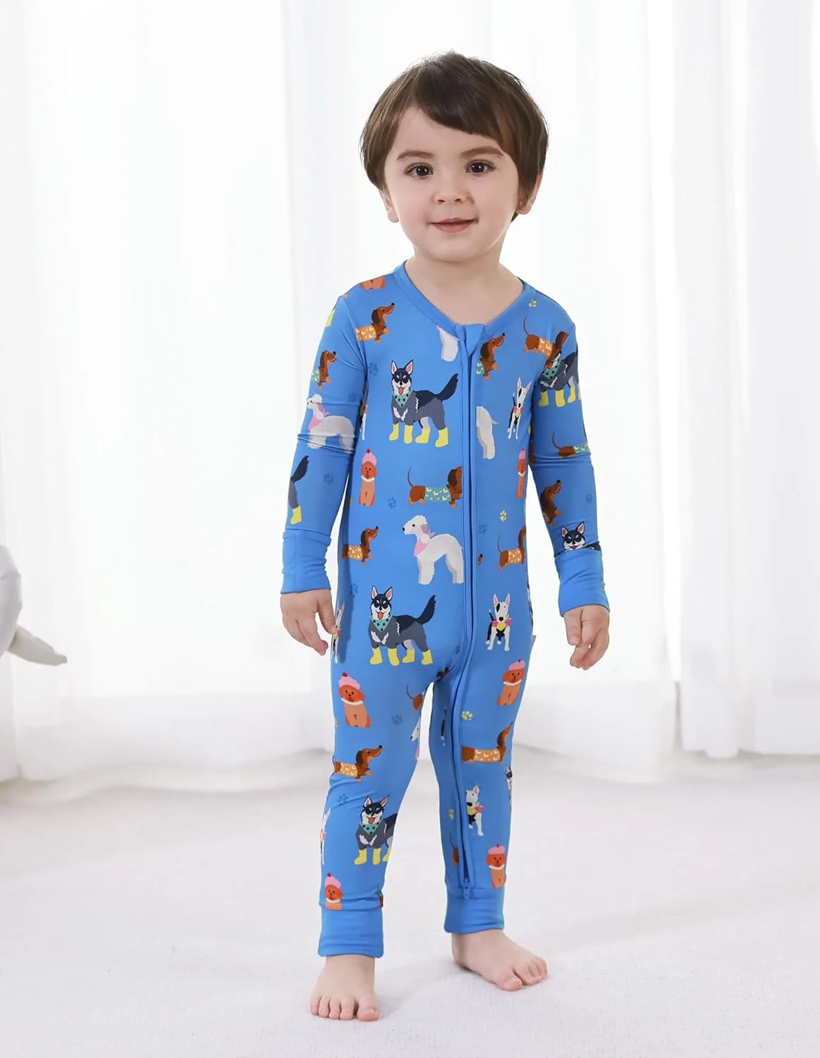 رامپرز زیپ دار نوزادی بامبو باد، لباس خواب، سرهمی آستین بلند، رامپر زیپ دار نوزاد - ویسکوز بامبو رامپرز زیپ دار نوزادی بامبو باد، لباس خواب، سرهمی آستین بلند، رامپر زیپ دار نوزاد - ویسکوز بامبو