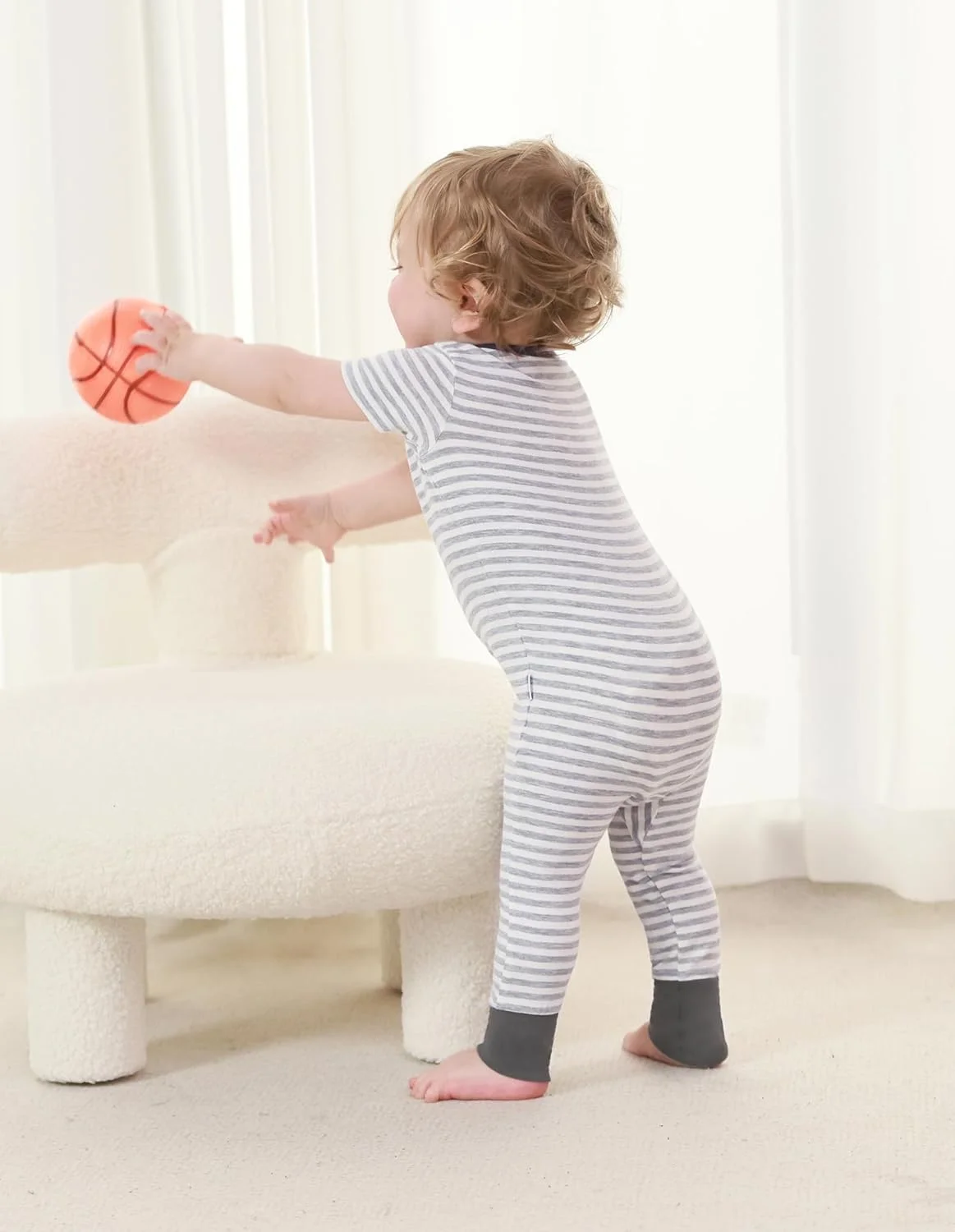 رامپر نوزادی دخترانه و پسرانه بامبو باد، لباس خواب زیپ دار آستین کوتاه نوزاد، جامپسوت ویسکوز دو تکه رامپر نوزادی دخترانه و پسرانه بامبو باد، لباس خواب زیپ دار آستین کوتاه نوزاد، جامپسوت ویسکوز دو تکه