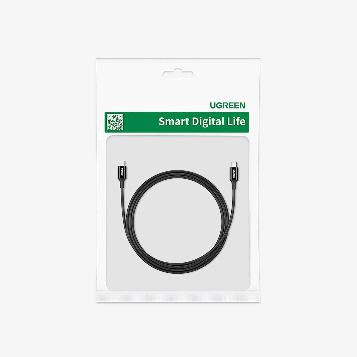 یوگرین - US300 - کابل USB-C/USB-C با سرعت 480 مگابیت بر ثانیه 5 آمپر 2 متری - مشکی