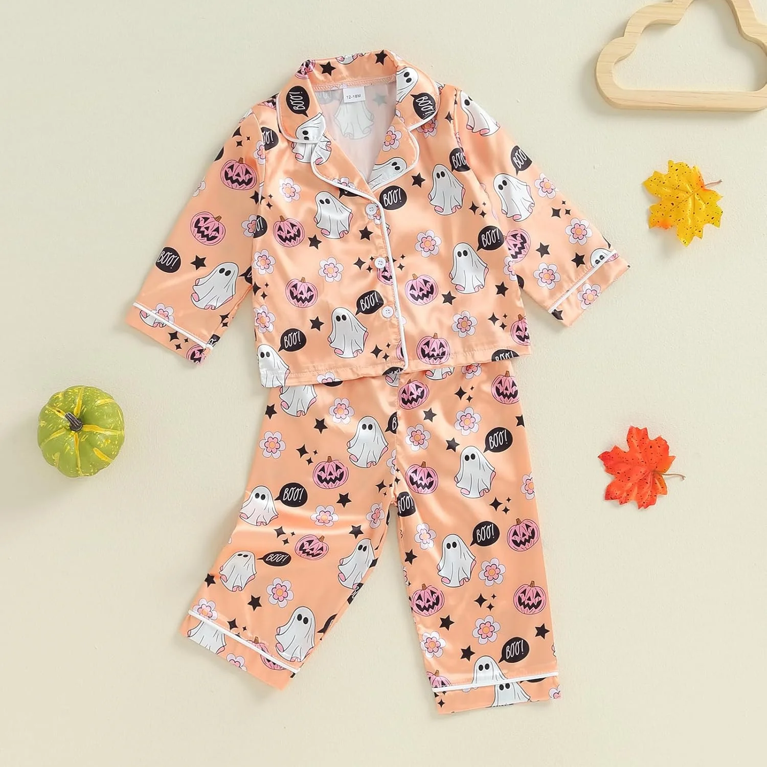 ست پیژامه ساتن دخترانه Nicoxijia، آستین بلند، دکمه دار، بلوز و شلوار راحتی، لباس خواب ست پیژامه ساتن دخترانه Nicoxijia، آستین بلند، دکمه دار، بلوز و شلوار راحتی، لباس خواب